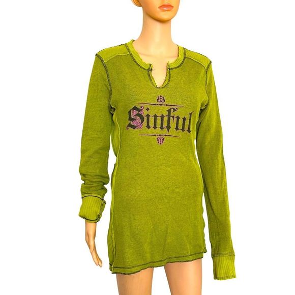 Sinful Tops - Sinful Top Reversible Thermal Tunic